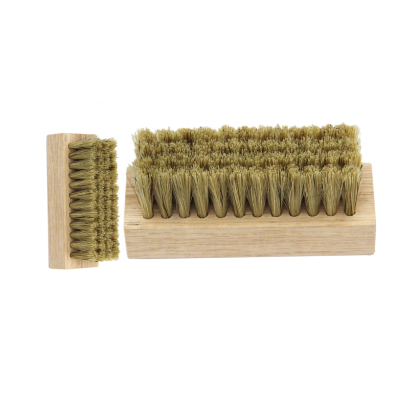 Tdf Premium Natural Wood Handle Soft Hog Hair Bristle Shoe Brush for Cleaning Leather Suede