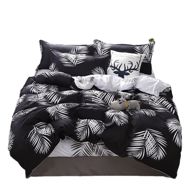 The Most Popular Design Leaf Pattern Luxury 3 Pcs 100% Polyester Duvet Cover Set