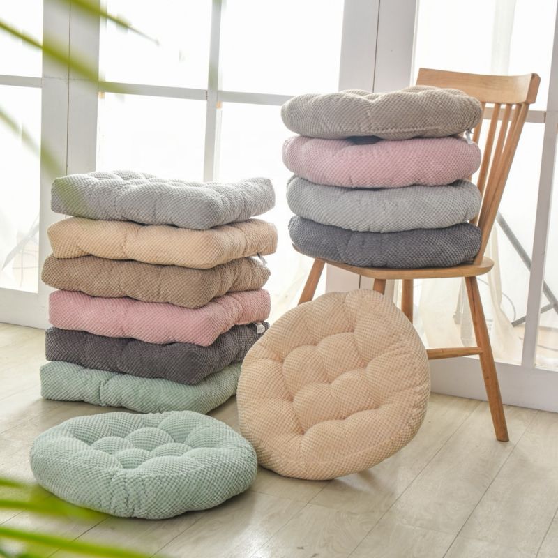 Thick Floor Mats Soft Square Pouf for Ground Tufted Seat Cushions