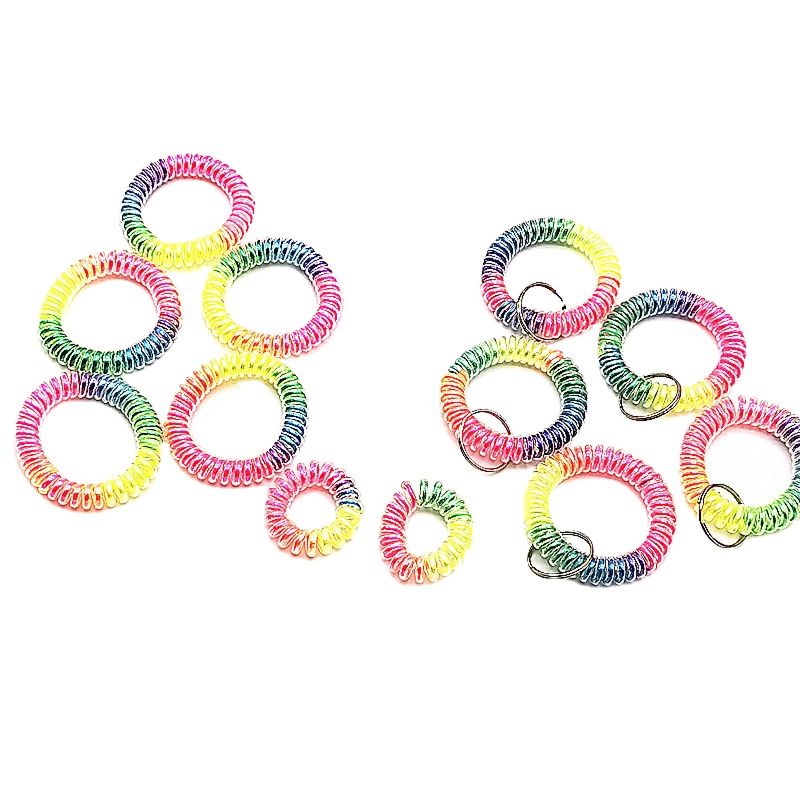 Tie Dye Silicone 5.5Cm Simple Hair Accessories Candy Telephone Wire Hair Band Traceless Elastic Hair Ties