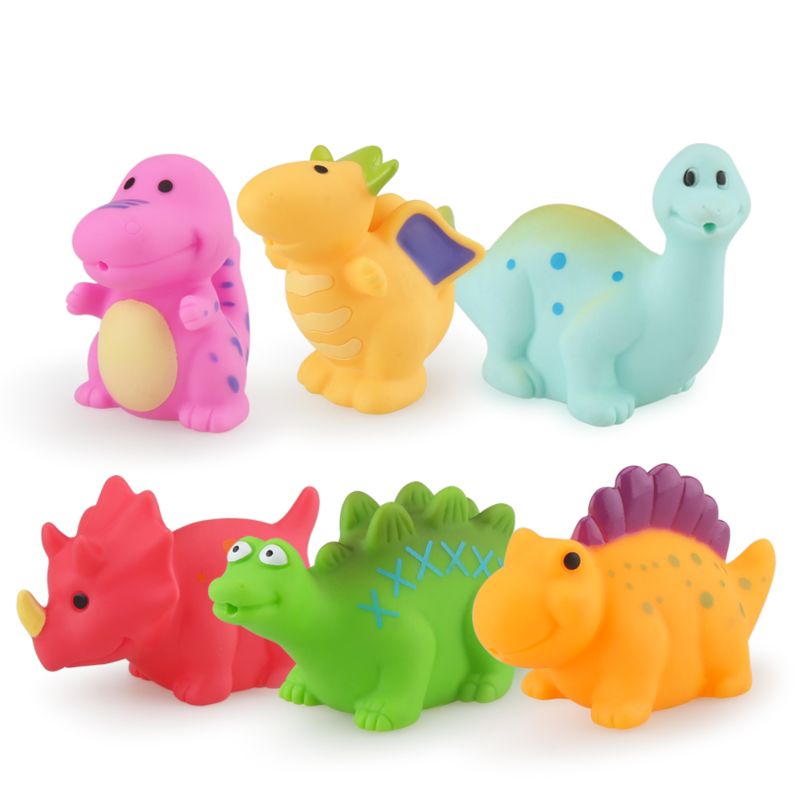 Toddlers Infants Kids Water Sprinkler Pool Toys , Soft Plastic Animal Dinosaur Bath Toy , Duck Eco-Friendly Bath Toy for Baby