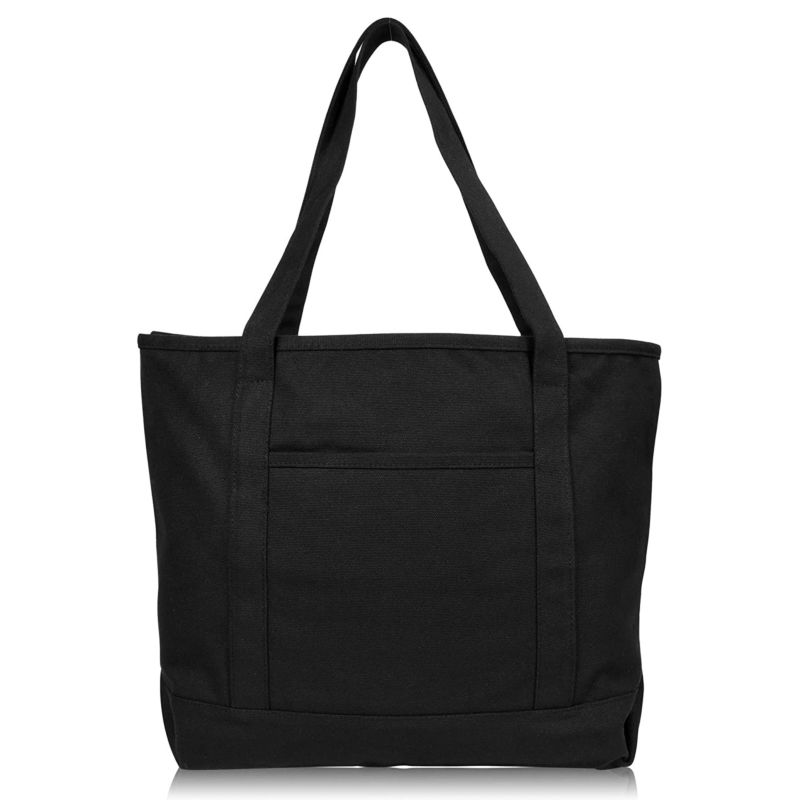 Top Design Multicolor Eco Internal Designer Tote Canvas Shopping Zipper Reusable Cotton Shoulder Bag with Pocket
