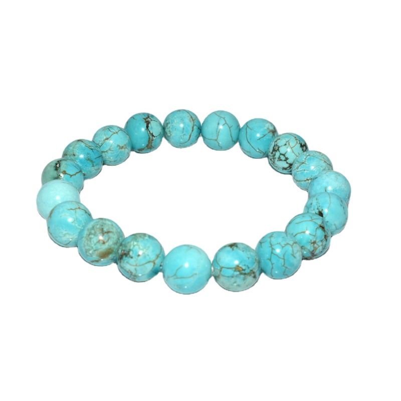 Trade Insurance 4/6/8/10/12Mm High Grade Natural Blue Turquoise Bracelet