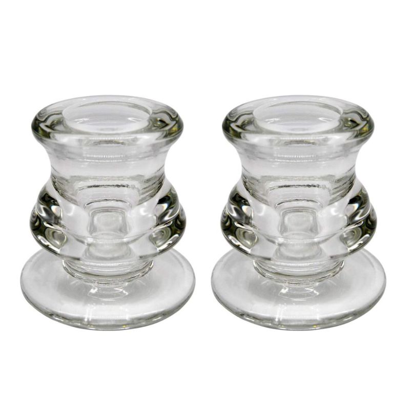 Transparent Glass Candle Holder for Candles
