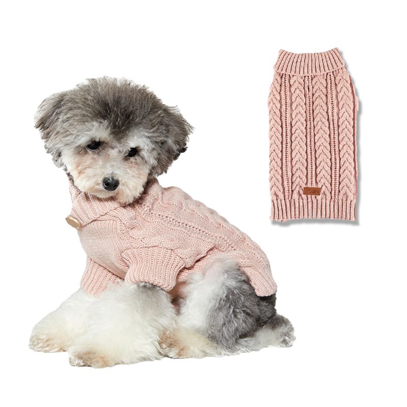 Ufbemo Pink Red Grey Acrylic Christmas Designer Ropa De Perros Dog Sweater Pet Clothes