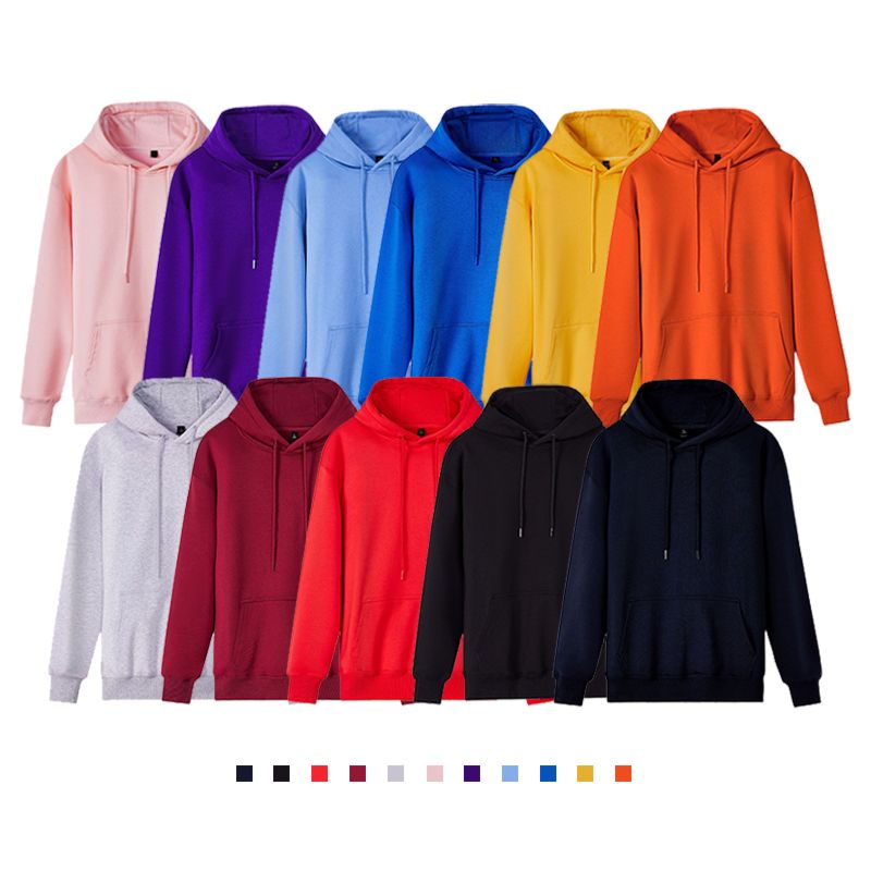 Unisex Oversized Plain Hoody Cotton Men French Terry Pullover Sweatshirt Hoodie