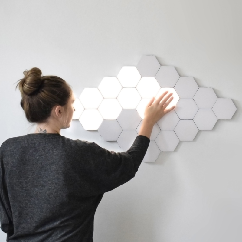 Usb Touch Sensitive Led Panel Hexagon Light, Modular Touch Quantum Night Light Led Hexagonal Lamps