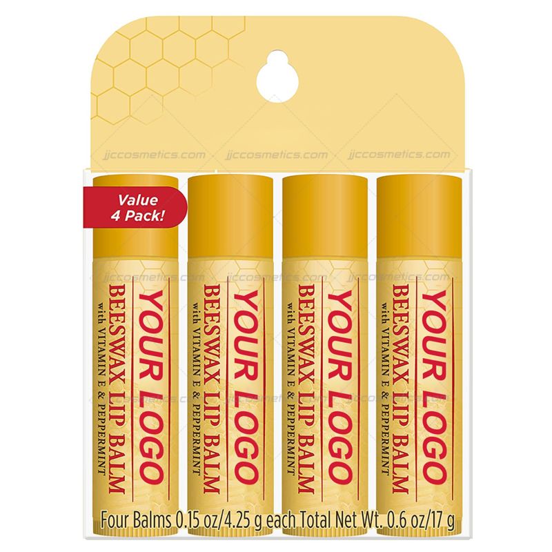 Vegan Set Moisturizing Lip Care Gift 100% Natural Original Beeswax Organic Therapy Private Label Lip Balm