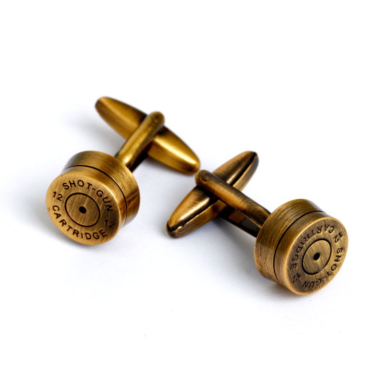 Vintage Copper round Shot-Gun Cufflinks