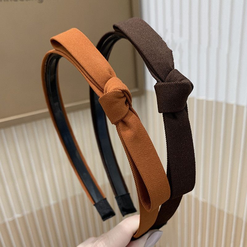 Vintage Women Hair Accessories Knotted Headbands Thin Bowknot Hair Band for Girls