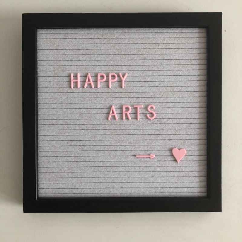 Amazon hot selling white Felt black frame Letter Board 10x10 inches