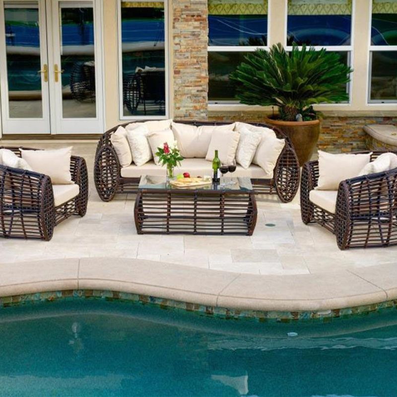 Wicker Patio Furniture Sets Modern Outdoor Sectionals Rattan Sofa Beach Seating Outdoor Couch Luxury Outdoor Furniture Sets