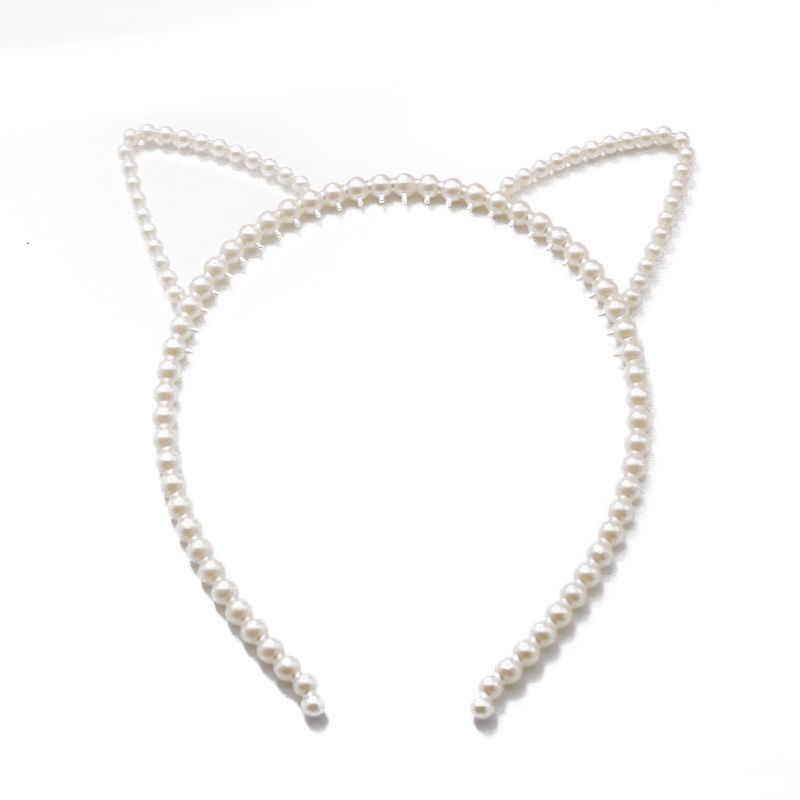 Woman's Pearl Headband Cute Cartoon Hairpin Beauty Hair Accessory