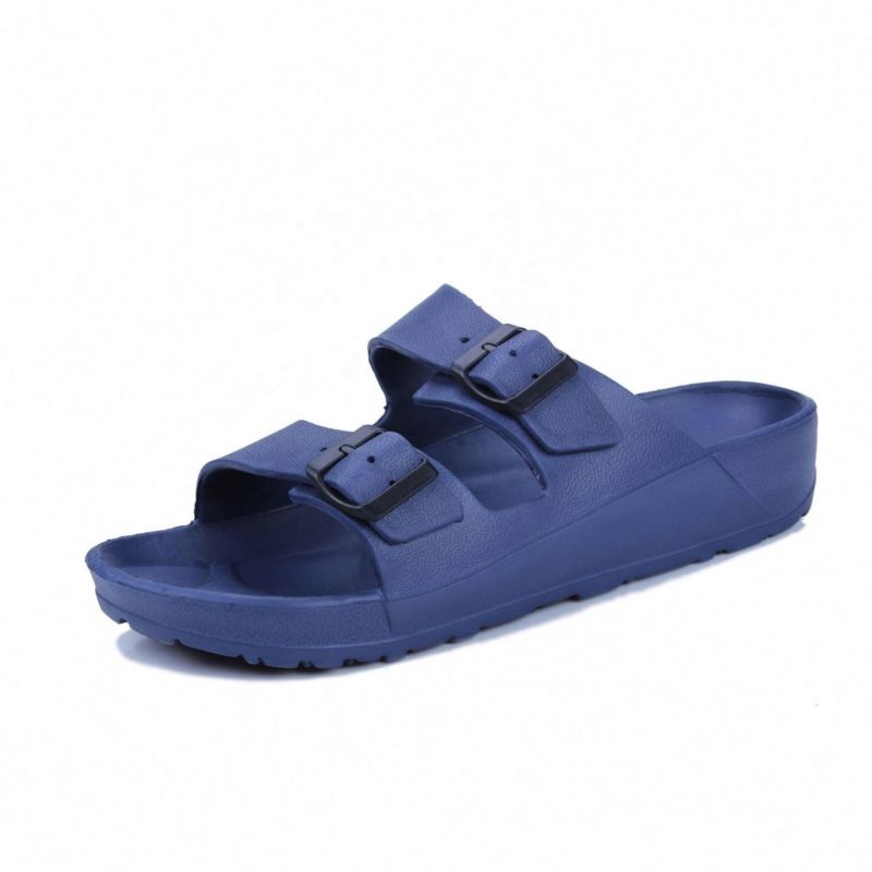 Women 2 Strap Waterproof Shoes Platform Strap Belt Buckle Sandals