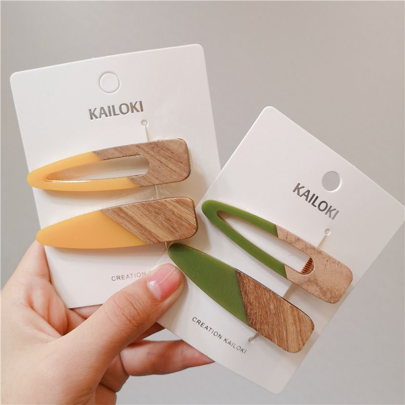 Women Arrived Hair Accessories Hair Pins Acetate Resin Wood Hair Clips