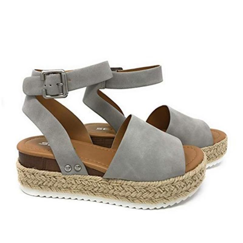 Women High Heel Espadrille Style Mujer Chanclas Sandals for Women Suka