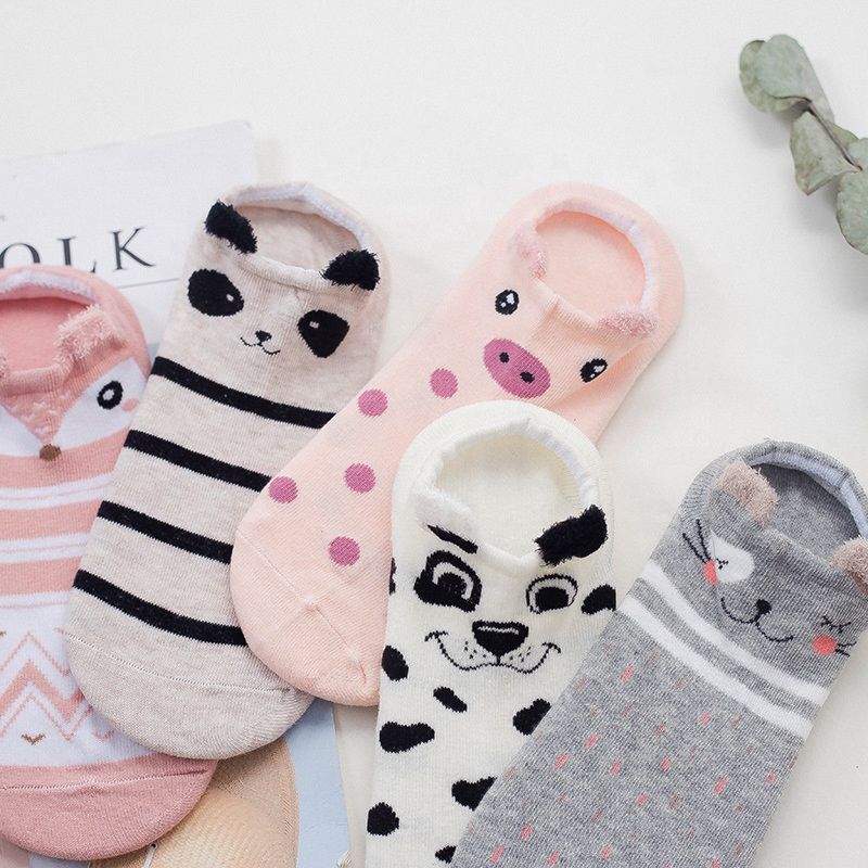 Women Sock Lovely Funny Cartoon Animals Ear Boat Sock Cute Girls Socks