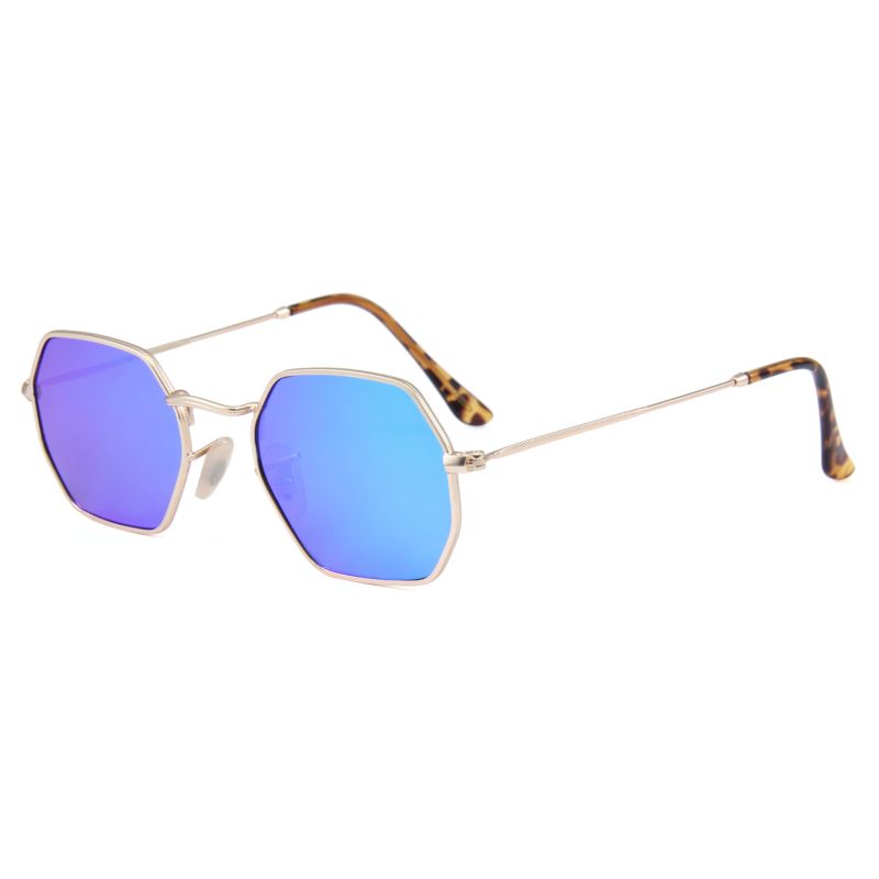 Women Sunglasses Uv 400 Polygonal Metal Frame Sun Glasses Sunglasses