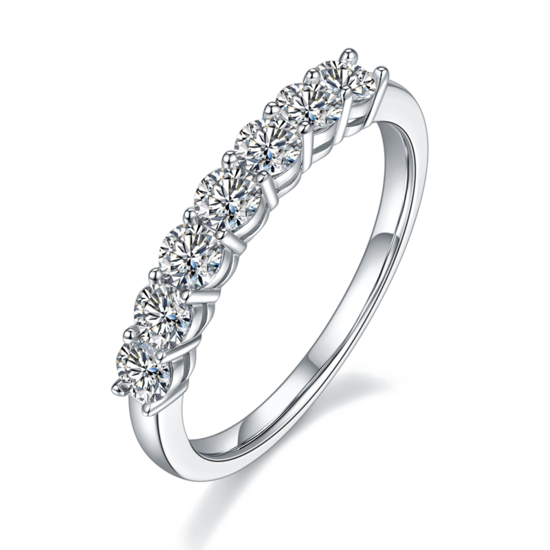 Women's Moissanite Band Ring Jewelry