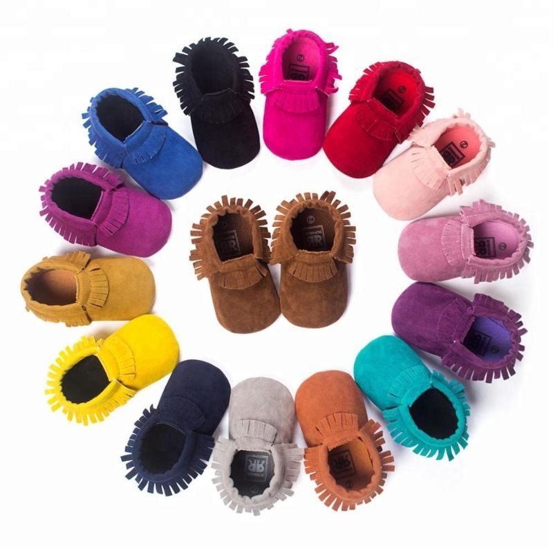 Baby Soft Flock Tassel Moccasins