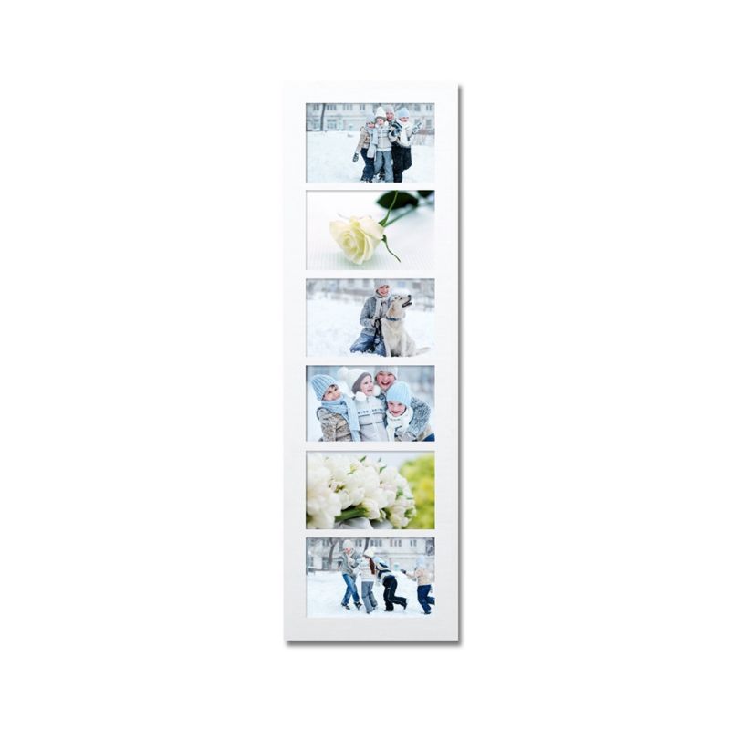 Wood Collage Picture Frame 4X6 - Displays Six 4X6 Inch Portrait Pictures Photo Collage Frame Perfect for Family Photos