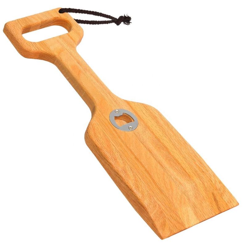 Wood Grill Scraper Tool with Bottle Opener Safe & Eco-Friendly Bbq Grill Brush Alternative Grill Grate Cleaner