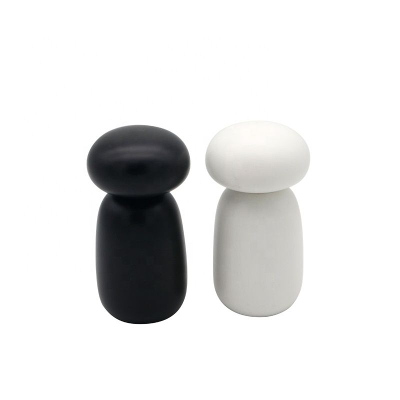 Wood Salt and Pepper Mill Set, Pepper Grinders, Salt Shakers with Adjustable Ceramic Rotor -Pack of 2