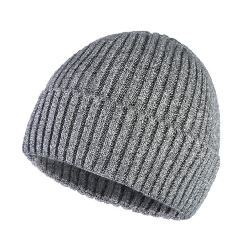 Wool+Acrylic Cable Knit Beanie Hat Hats Beanie with Logo