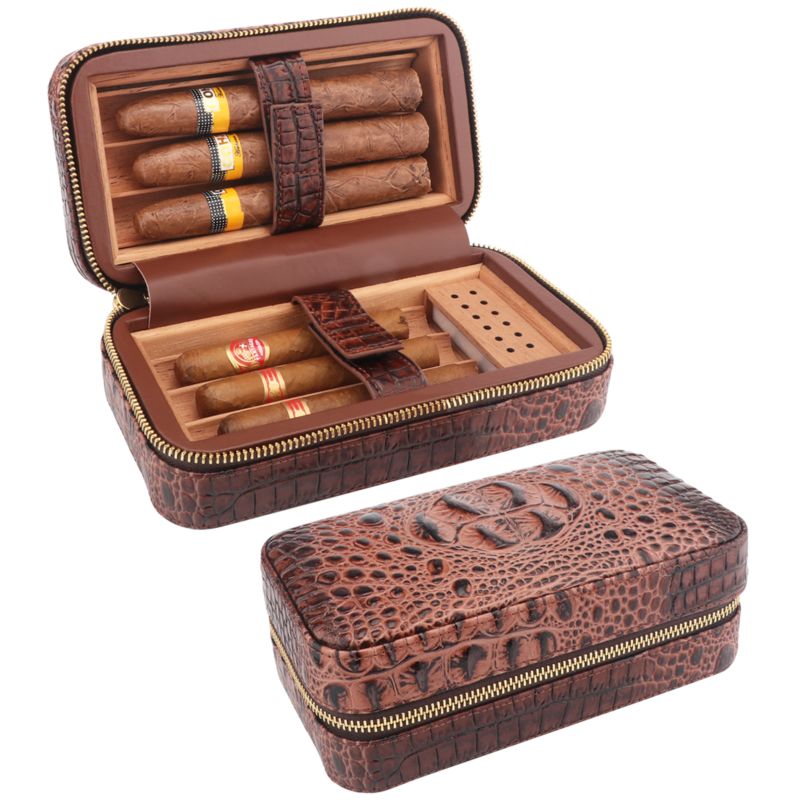 Xifei Luxury Leather Cigar Humidor Bag Travel Humidor Cigar Cases