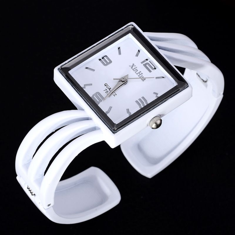 Xinhua Women Dress Watches Bracelet Design Alloy Bangle Wristwatch Square Unique Watch for Girl Ladies Clock Female