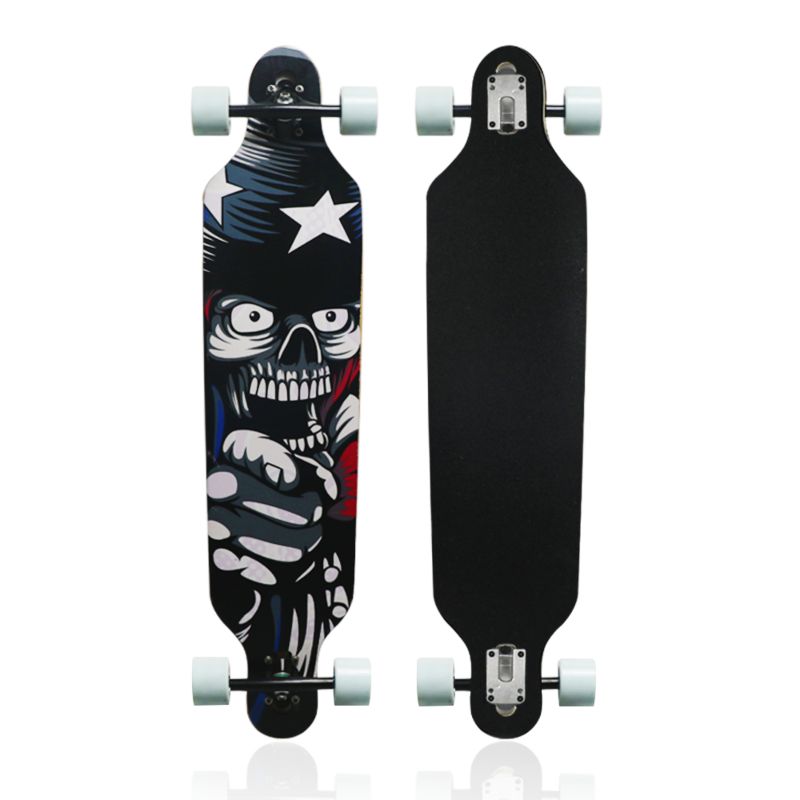 Xw Us in Stock Four Wheel Maple Longboard Skateboard for Adults 9 Ply Maple Abec-7 Long Board