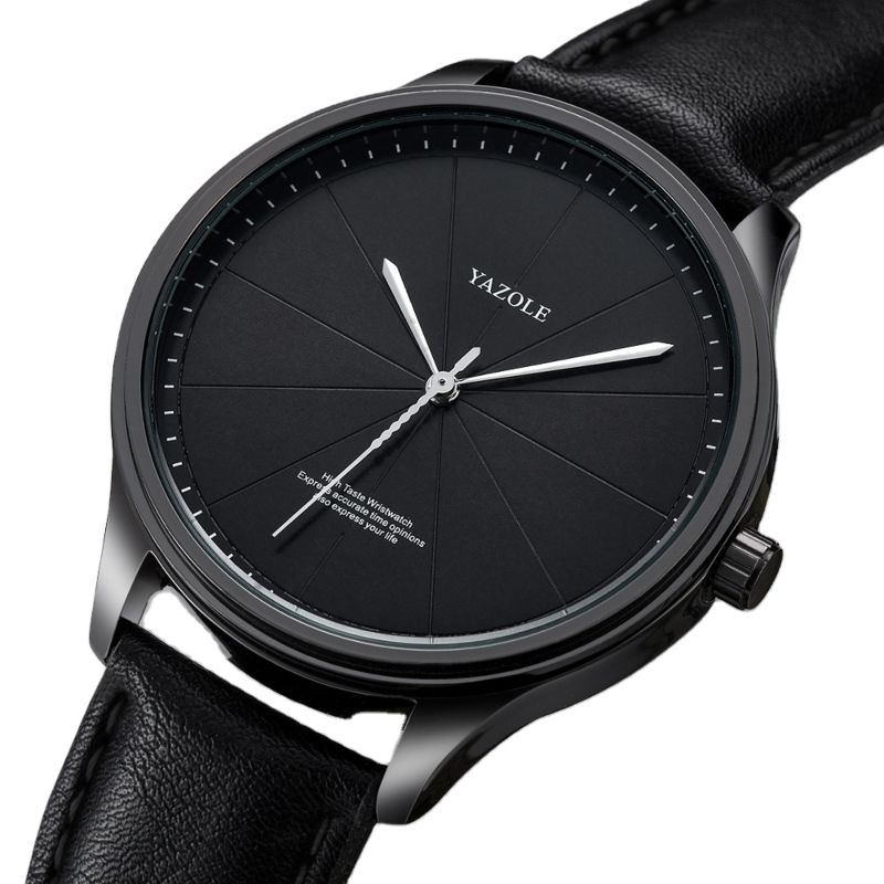 Yazole D 503 Classic Mens Watches All Black Reloj Waterproof Luxury Quartz Personalized Wrist Watch