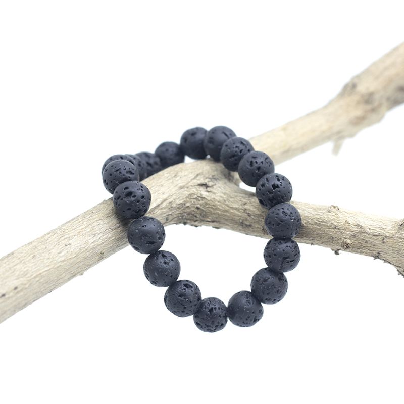 Yize Natural 8Mm Lava Stone Bead Bracelets for Women Jewelry Making