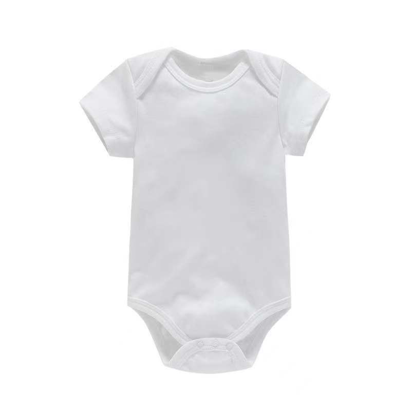 100% Cotton Blank Plain Baby Onesie Short Sleeve Boys Rompers White Rompers Onesie for Baby Boy Bodysuit Mameluco Del Be Be
