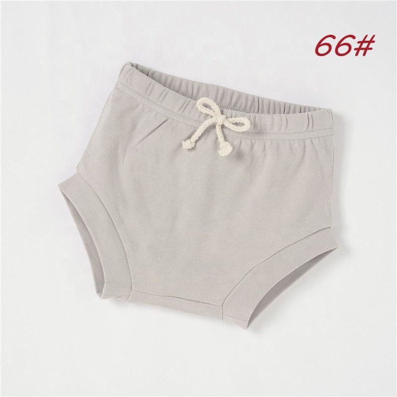 100% Organic Cotton Solid Color Easeful Short Pants Children Shorts for Babies & Toddlers