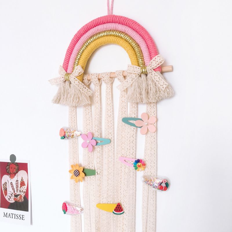 2021Nordic Ins Handmade Woven Macrame Animal Pendant Wall Hanging Toy Kids Baby Room Home Decor Accessories