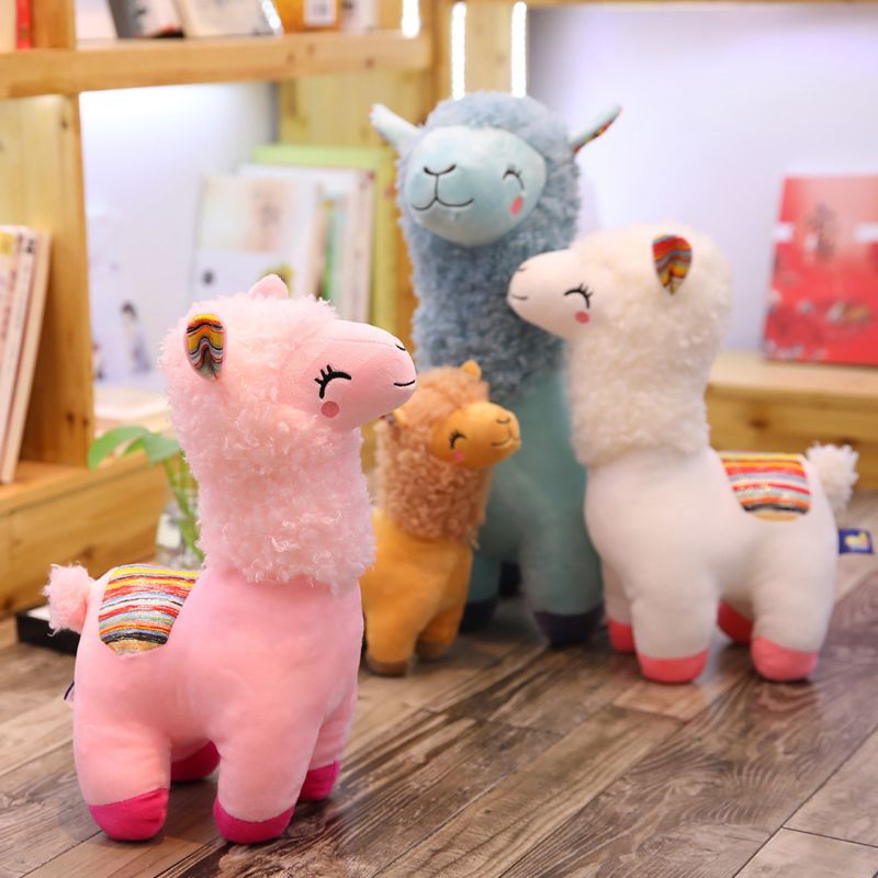 35Cm Rainbow Plush Alpaca Baby Pattern Stuffed Plush Animal Soft Toy Plush