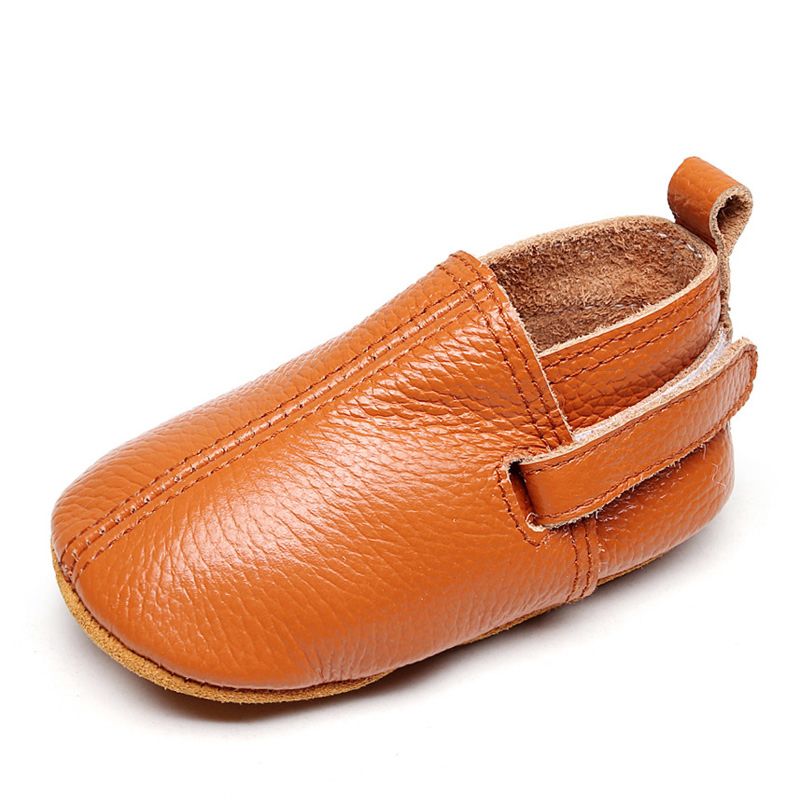 3Lb007 Stock -Selling Genuine Leather Baby Boy Toddler Shoes, Faux Suede Soft Sole Baby Shoes