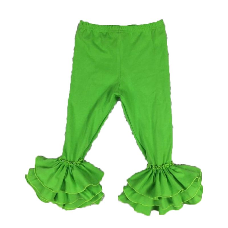 40 Colors Baby Girls Icing Ruffle Pants Kids Triple Ruffle Pants for Autumn
