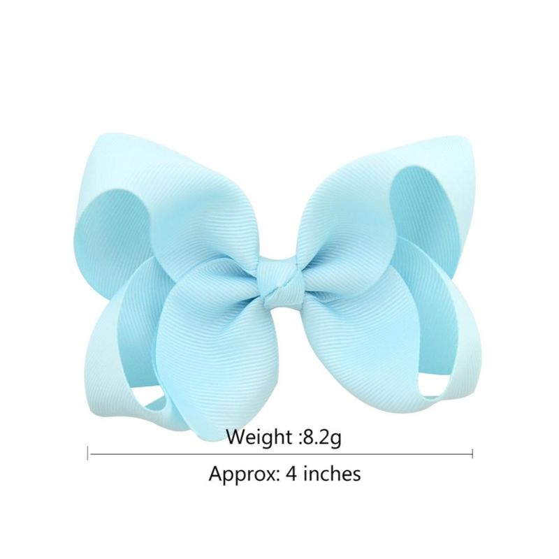 4 Inch 40 Plain Colors Yellow Kids Grosgrain Ribbon Hair Bows Hairbows with Alligator Clips Boutique for Girls 612