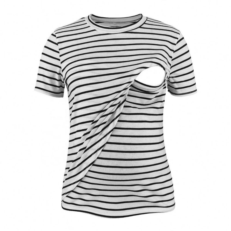 Arrivals Women's Maternity Tops Nursing Clothes Striped Breastfeeding T-Shirt