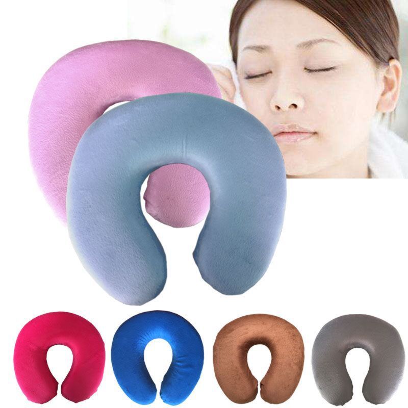 B1135 Soft Slow Rebound Space Memory Foam Neck Pillows Travel Pillow Solid Neck Cervical Healthcare U Shape Pillow