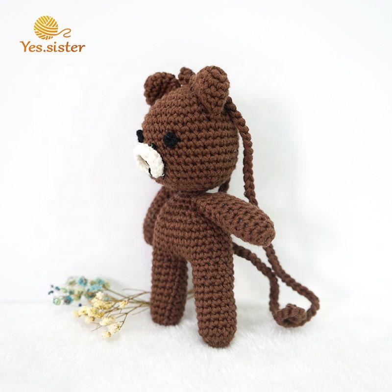 Baby Activity Gym Sensory Toys Crochet Animal Doll Teether Pendant