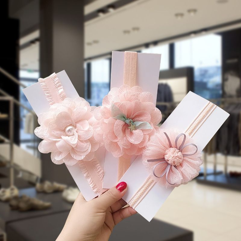 Baby Flower Wide-Brimmed Soft Headband Baby Girl Ear Protection Headscarf Headband
