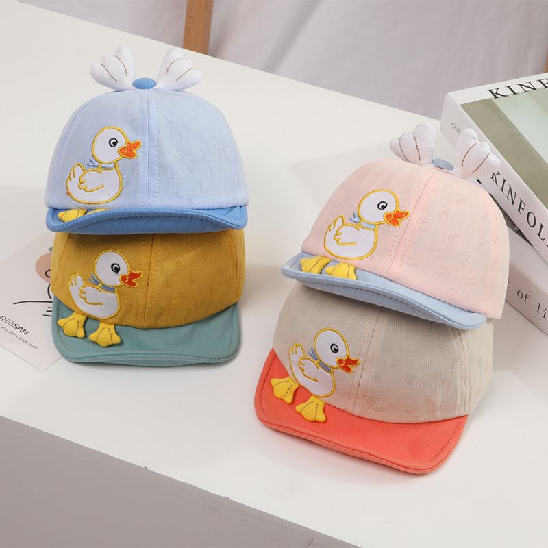 Baby Soft Rim Cartoon Duck Baseball Cap Spring Kids Hats Girls