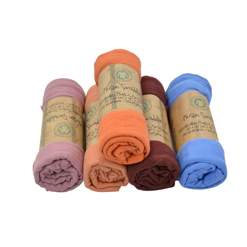 Baby Swaddle Blanket Unisex Swaddle Wrap Soft Bamboo Muslin Swaddle Blankets
