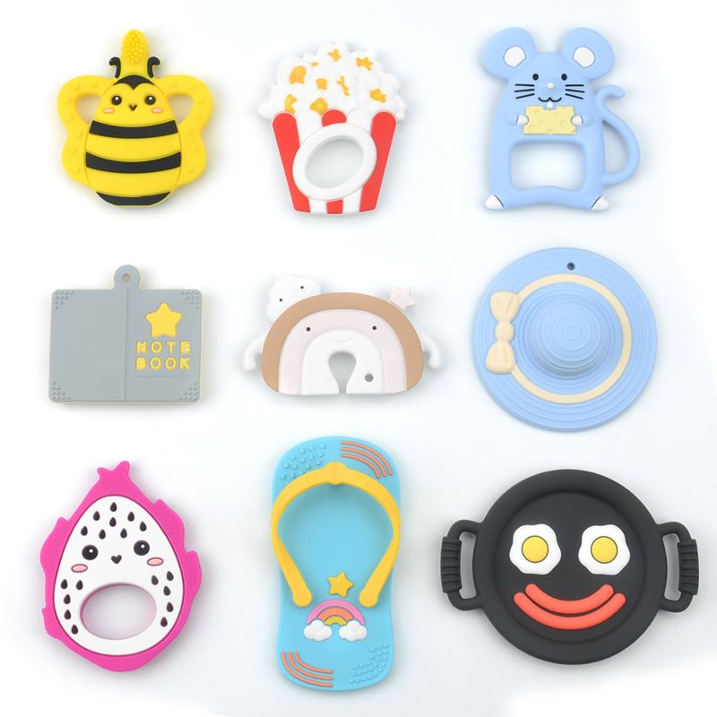 Baby Teether Teething Soft Silicone Teether Pendants Toys