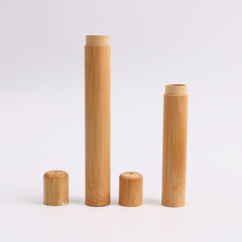 Bamboo Case Toothbrush Holder Bamboo Toothbrush Travel Kit with Laser Logo
