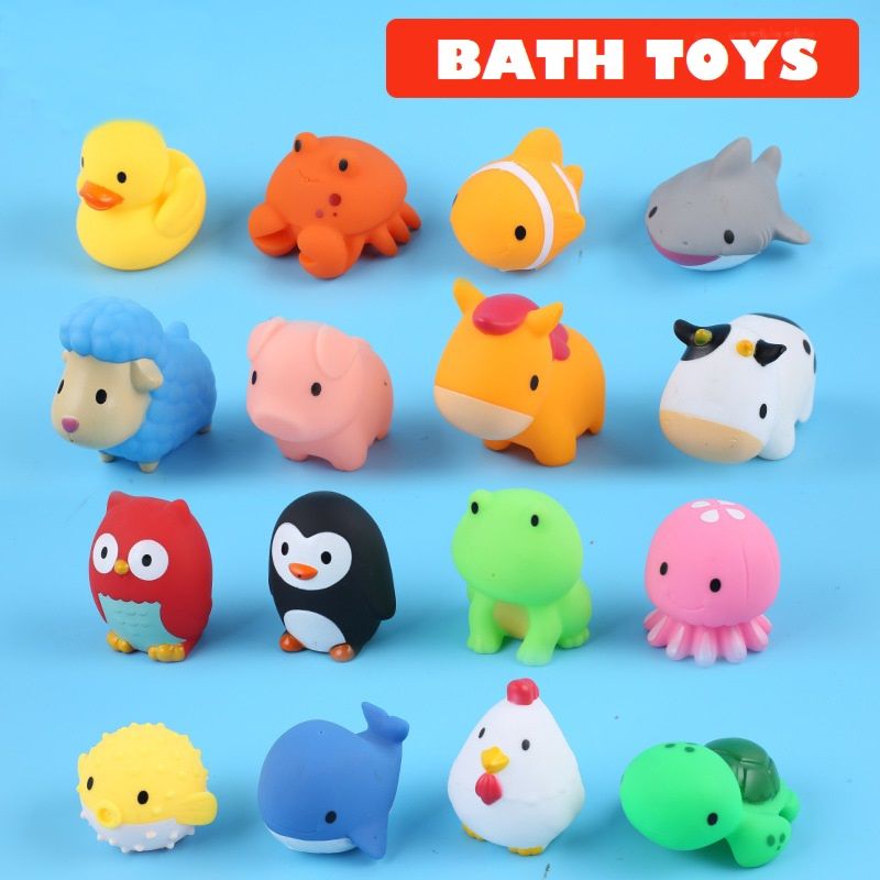 Bath Toys for Toddlers, Sea Animals Squirter Toys Kids, Car Squirte Bath Toy Organizer Included Kids Party Favors