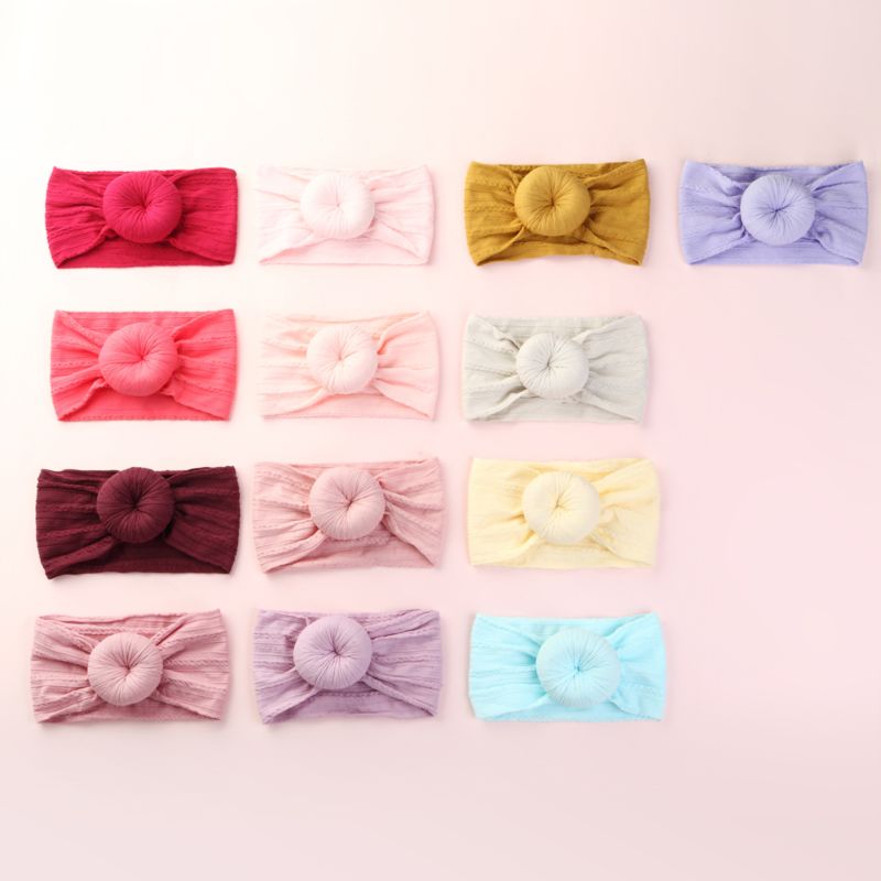 Cable Knit Bows Nylon Headbands Wide Knot Bow Nylon Head Wraps